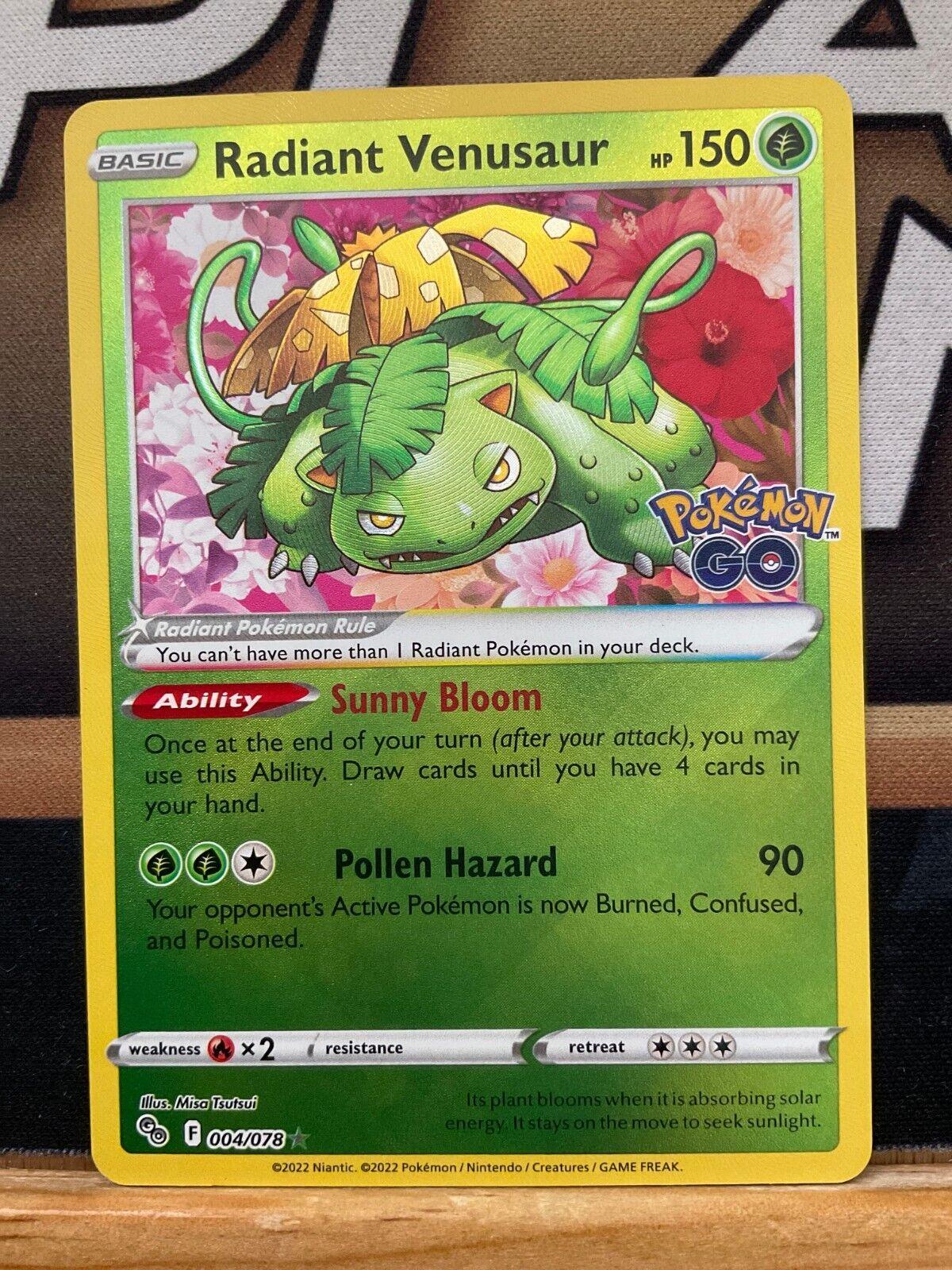 Radiant Venusaur [Reverse Holo] #4 from Go Pokémon card set